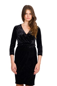 Rochie catifea petrecuta, Negru Rochie catifea petrecuta, Negru