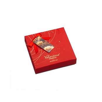 Square Red Box 175g - cutie cu praline belgiene Square Red Box 175g - cutie cu praline belgiene