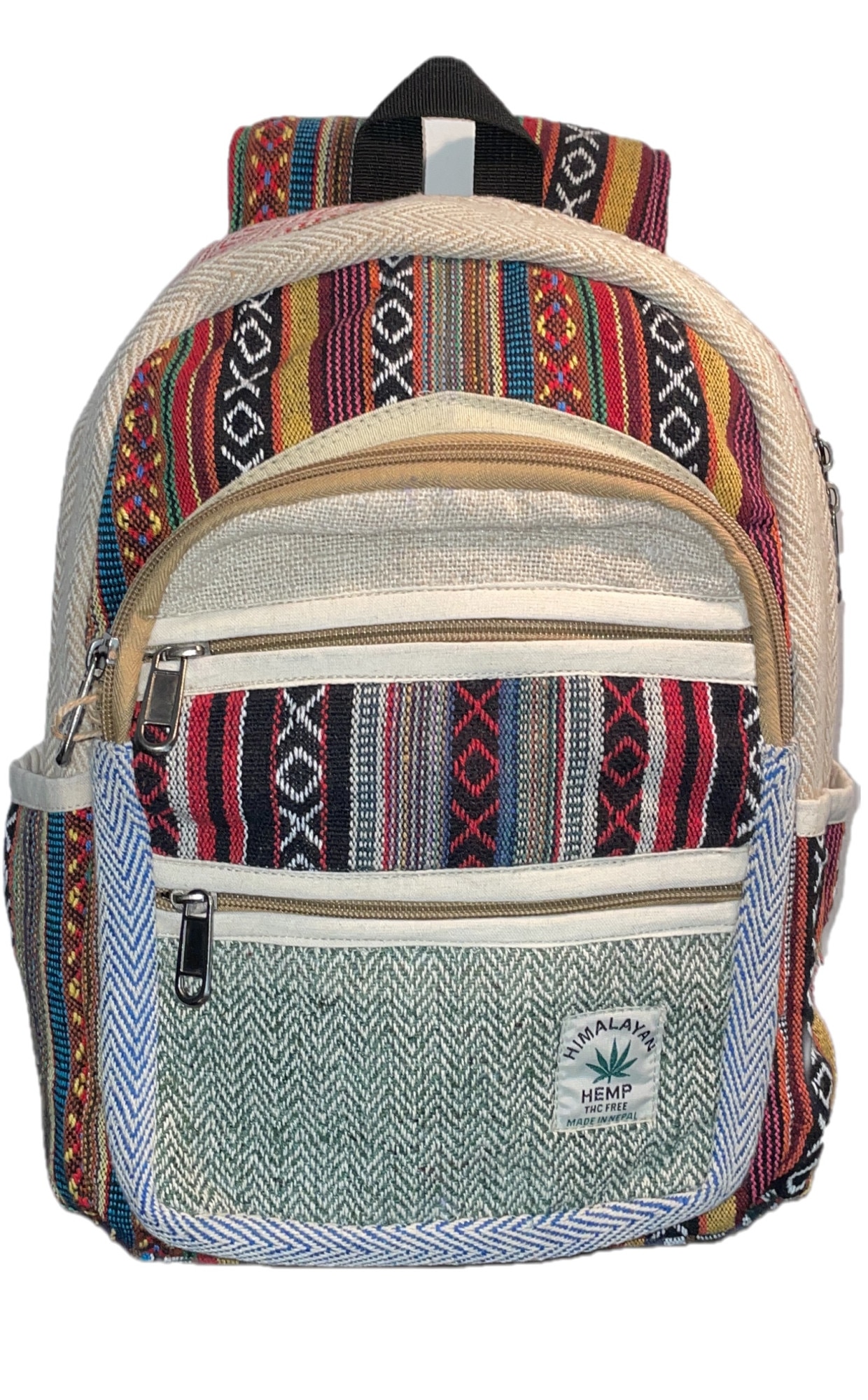 See you recommend Inaccessible Rucsac Hippie, handmade, canepa si bumbac, multicolor, unisex, 34 x 25 x  9.5 cm - eMAG.ro
