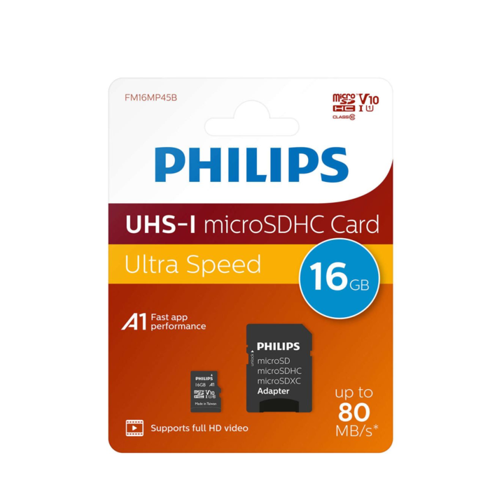 Philips FM16MP45B/00 карта памет 16 GB MicroSDHC UHS-I Клас 10