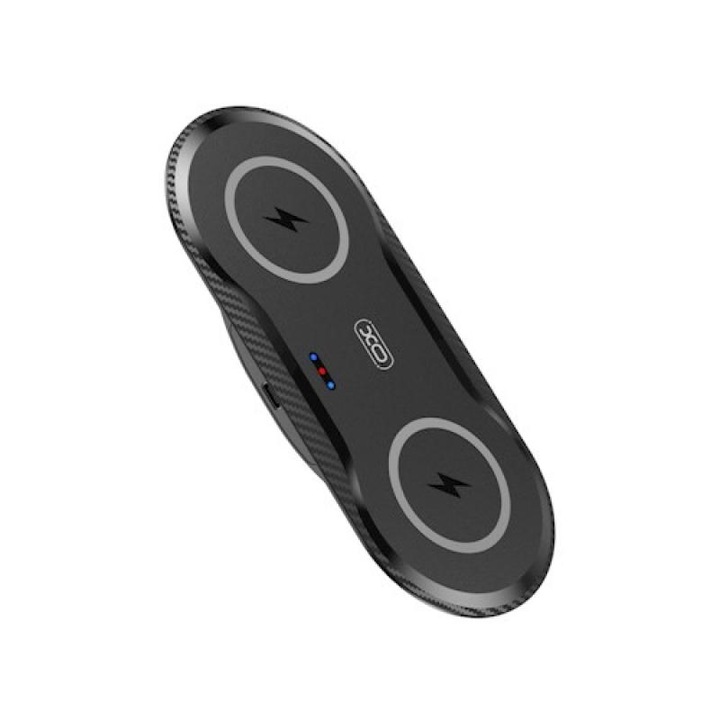 Универсално безжично зарядно устройство XO WX026 2 в 1, 20W, USB-C кабел 1 м включен, черно