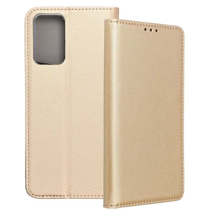 Xiaomi Redmi Note 11 / Note 11s kompatibilis telefontok, könyvtok, flip tok, mágneszáras, bankkártyatartós, arany
