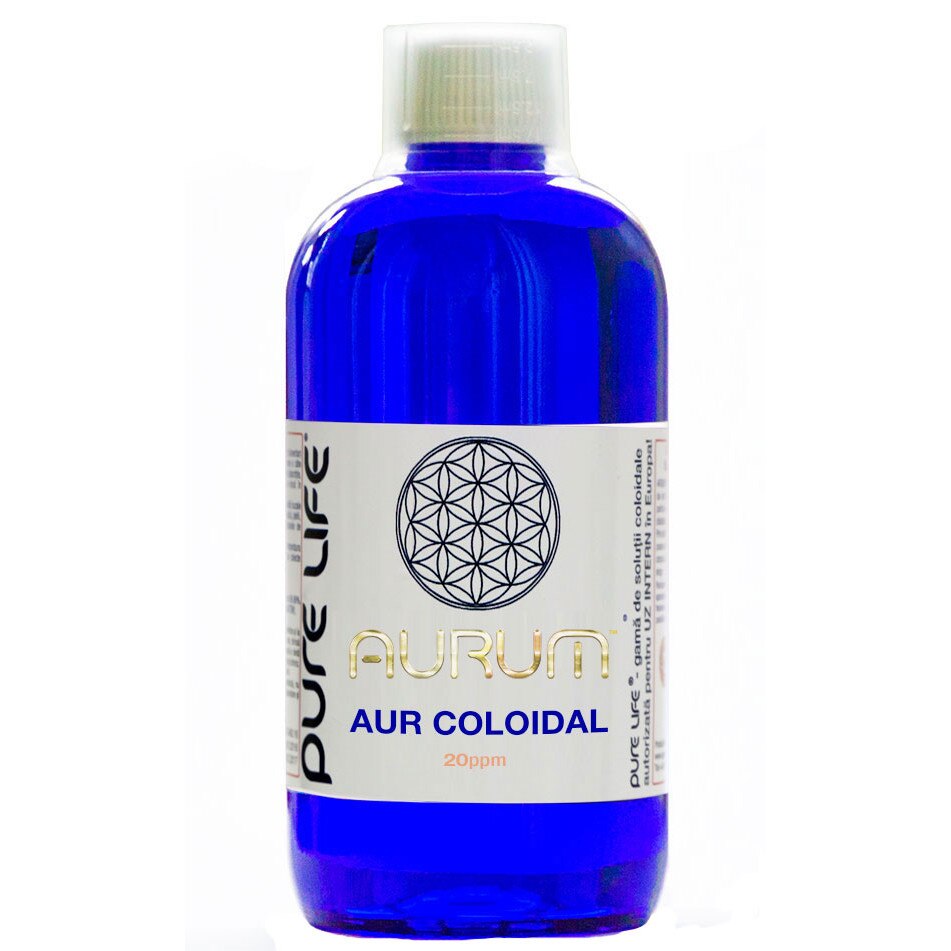 Aur coloidal 20 PPM - AURUM 480 ml, Pure Life