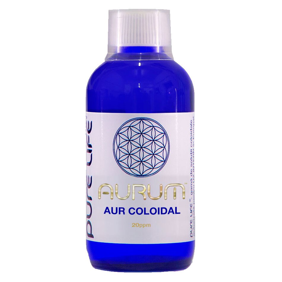 Aur coloidal 20 PPM - AURUM 240 ml, Pure Life