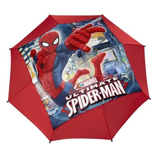 Umbrela automata baston - Spiderman, rosu