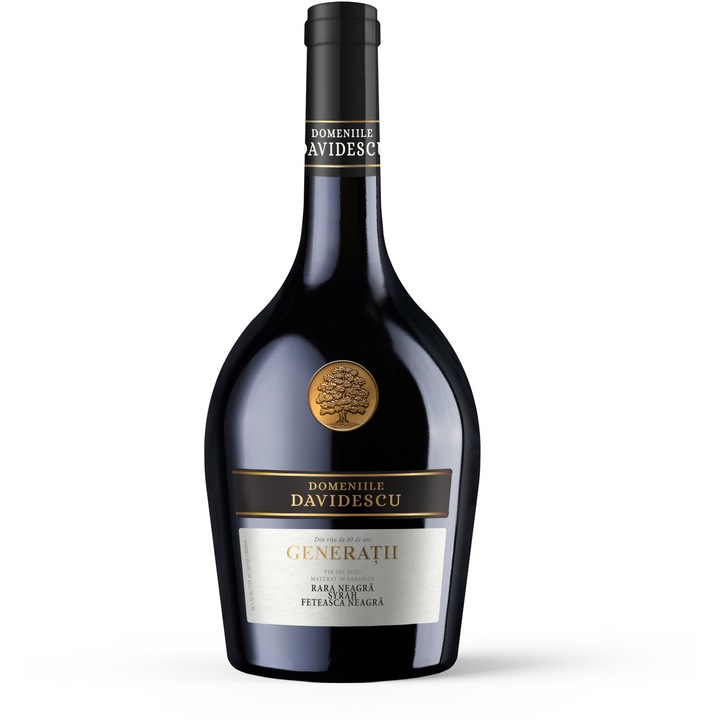 Vin Rosu Domeniile Davidescu, Generatii, Rara Neagra & Syrah & Feteasca Neagra, Sec, 0.75l