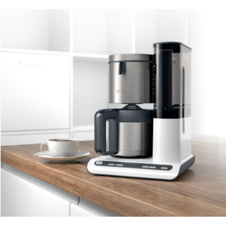 Aparat de cafea Bosch, TKA 8A681, 1100W, 1000ml, Alb