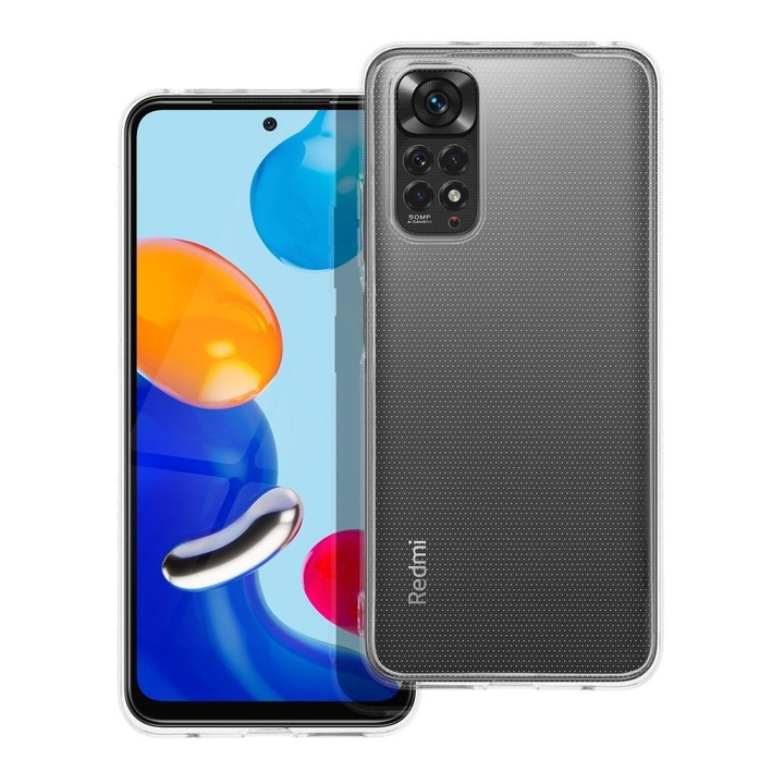 Xiaomi Redmi Note 11 / Note 11s kompatibilis szilikon hátlaptok, kamera védelemmel, átlátszó, 2mm