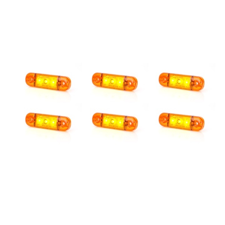 LED лампи WAS, Странични, 10.4 мм, Оранжеви, Комплект от 6