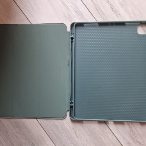Husa Smart Cover compatibila cu Ipad Pro 12.9" 2019-2020-2021-2022, inchidere magnetica, Rebound Pencil, Verde inchis, TELGORBCS