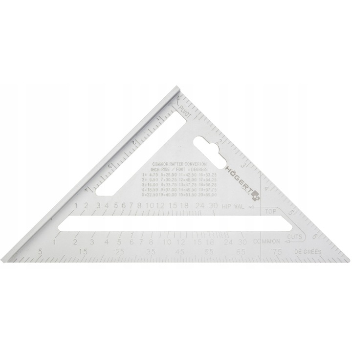 Echer tamplarie Hogert Technik HT4M216, Aluminiu, 185 x 185 x 260 mm, Argintiu