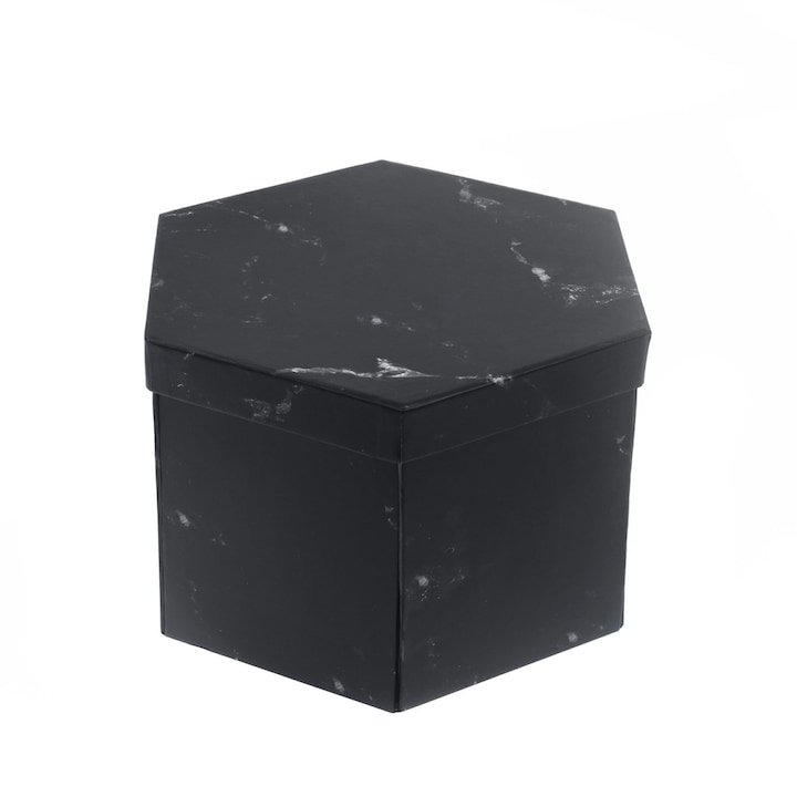 Pami doboz, virágkompozícióhoz és ajándékhoz, 24x21x15 cm fekete