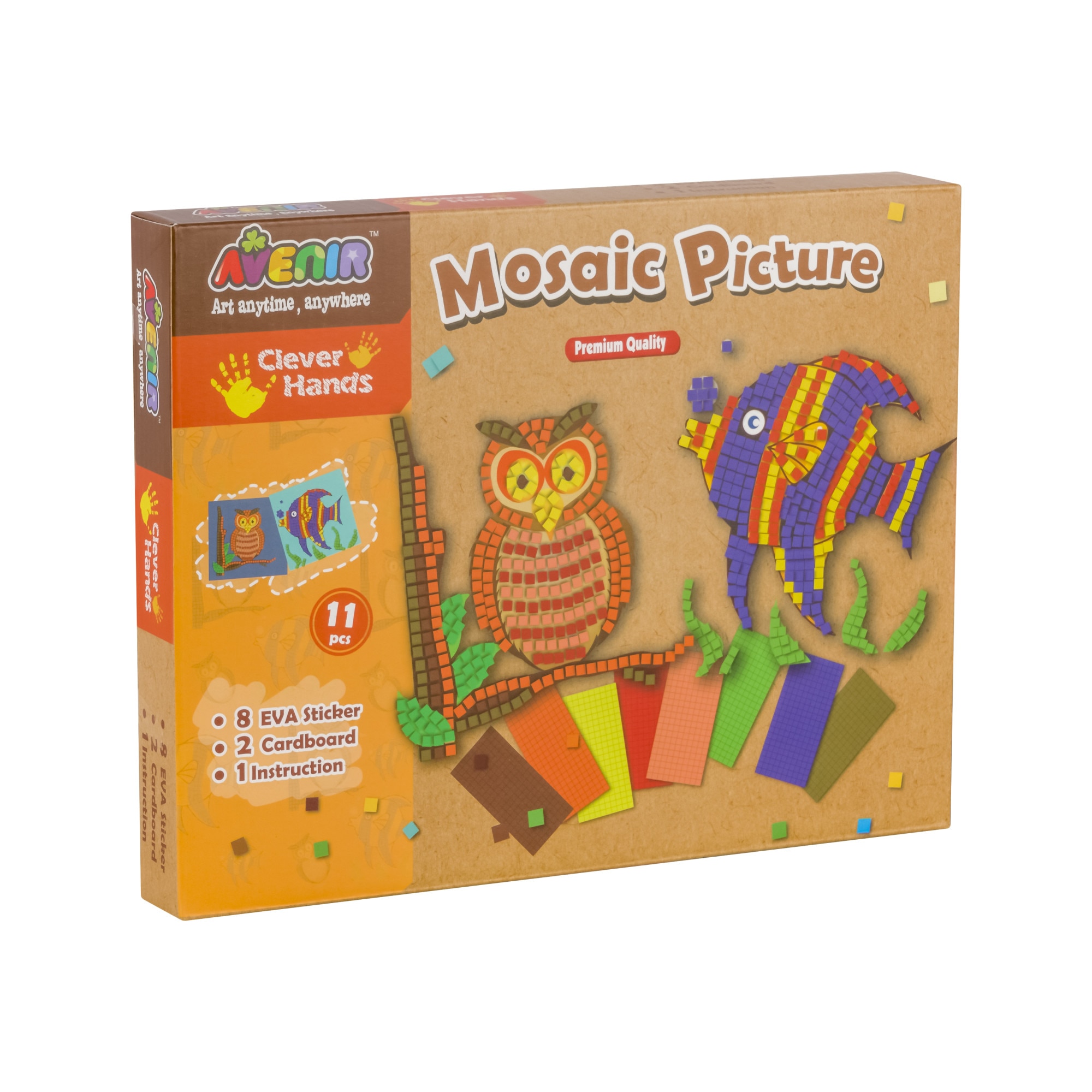 Set de artizanat Momki, Bufnita si peste