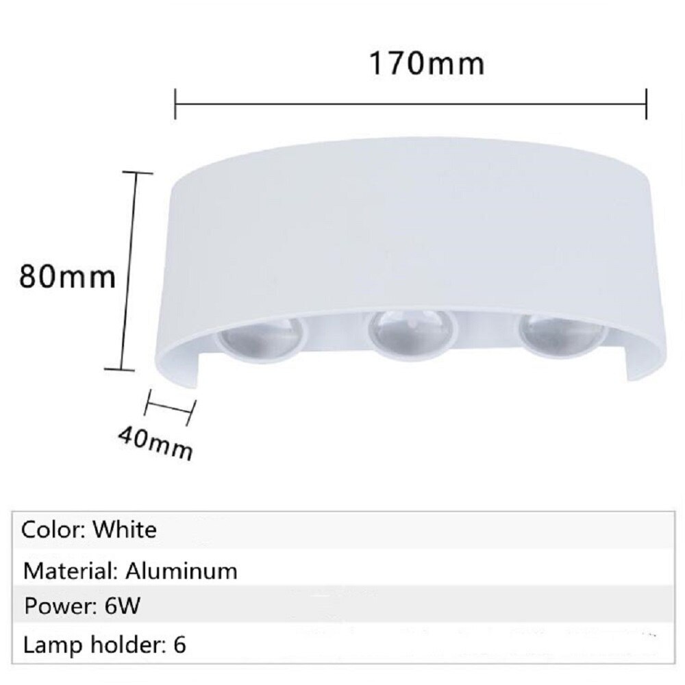 Външно осветително тяло, LED, 6 W, IP65, Бял - eMAG.bg