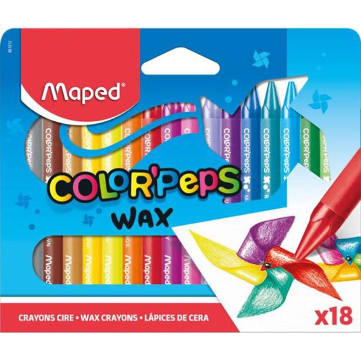 Set 18 creioane colorate, Maped, Multicolor