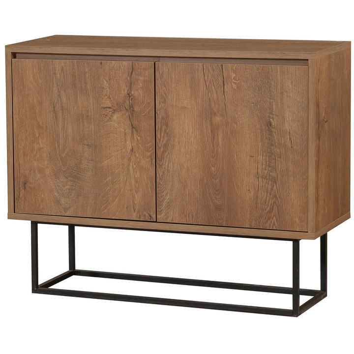 Comoda Kalune Design Zoe, PAL, 90x36x72cm, Nuc Negru