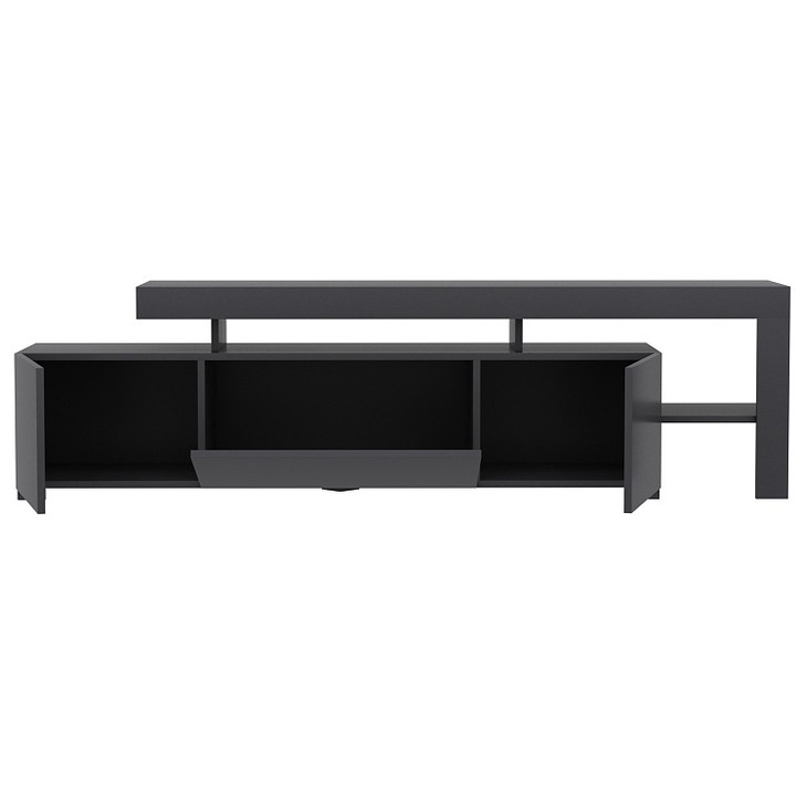 Comoda TV Kalune Design Jasmine, PAL, 192x37x53cm, Antracit