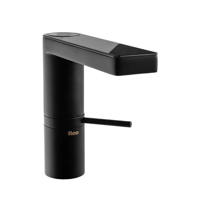 Смесител за мивка Rea Amar Black Low, Нисък, Черен