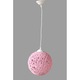 Pendul sfera, E27, Metal, Roz