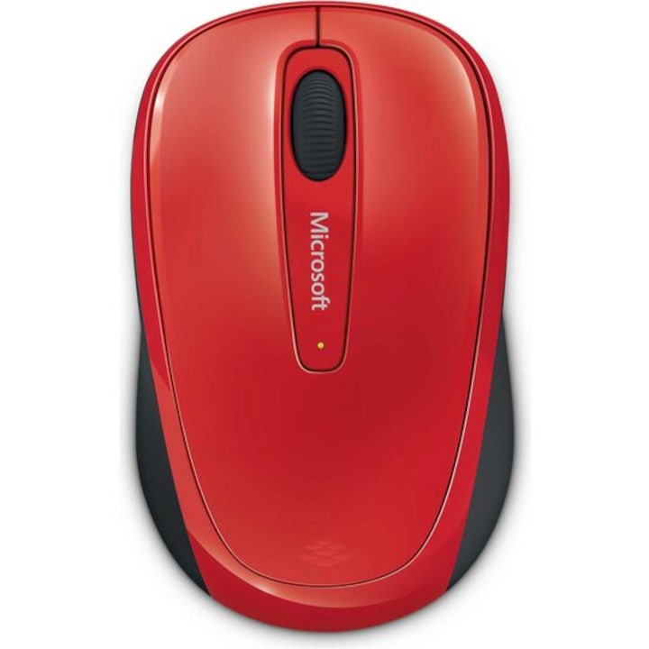 Mouse Microsoft L2 3500 GMF-00293, Blue Sensor, USB, Wireless, 1000 DPI, 3 butoane, Negru-Rosu