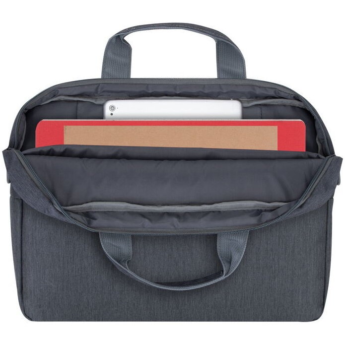 Geanta antifurt pentru laptop, RivaCase, 14", Gri inchis
