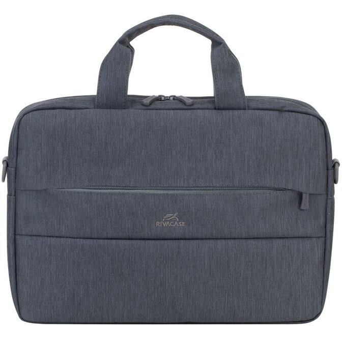 Geanta antifurt pentru laptop, RivaCase, 14", Gri inchis