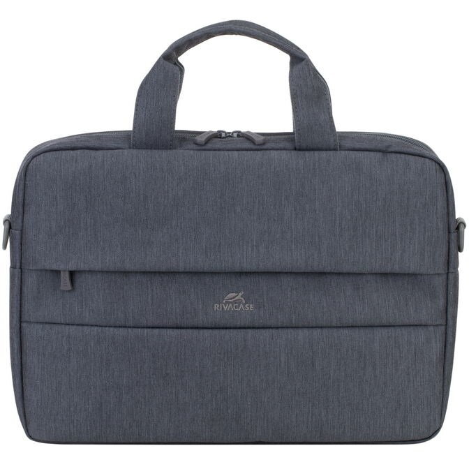 Geanta antifurt pentru laptop, RivaCase, 14", Gri inchis