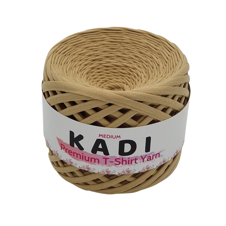 Fir panglica premium KaDi Medium, 7-9 mm, 110m, culoare Bej