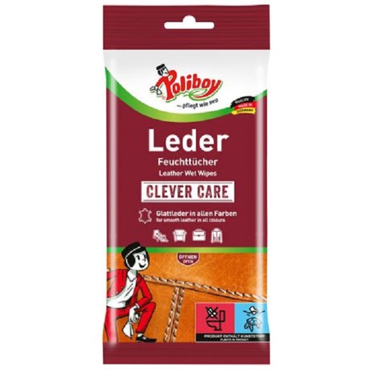 Servetele Umede Ingrijire Piele Poliboy, 20 buc, 18x20cm, pentru toate culorile, protejeaza impotriva umezelii si petelor