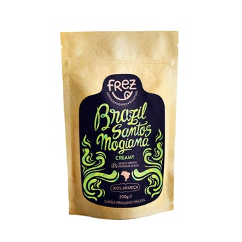 Cafea boabe, proaspat prajita, Brazil Santos Mogiana, Frez, 200g Cafea boabe, proaspat prajita, Brazil Santos Mogiana, Frez, 200g
