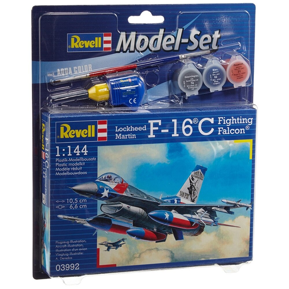 Aeromacheta Revell Avion F-16C Usaf Model Set
