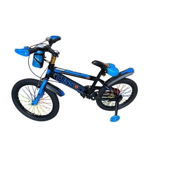 suggest Spending tanker Bicicleta Go kart Bingo 18 inch, pentru copii cu varsta intre 5-7 ani, roti  ajutatoare, aparatoare si bidon apa, culoare albastra - eMAG.ro