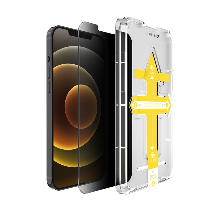 Flippy Full Cover 3D Privacy üveg védőfólia készlet, 2 db, egyszerű és gyors rögzítési rendszerrel, kompatibilis az Apple iPhone 11 Pro / XS készülékkel