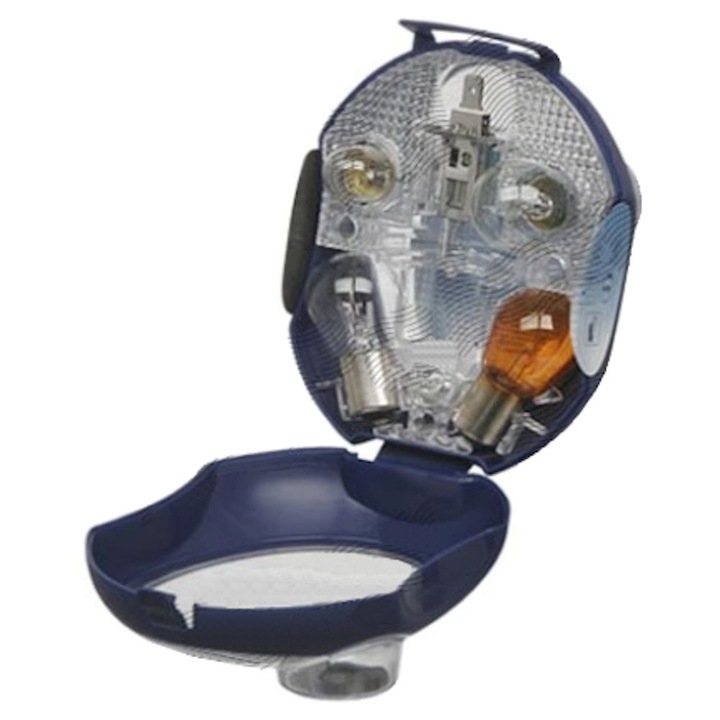 Set becuri rezerva H1 55W 12V, Trusa becuri Auto + Sigurante, becuri Osram
