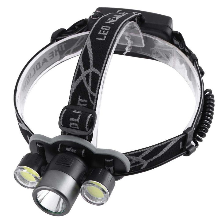Челник MRG P-205, LED Cree XML-T6, 2x COB, С оптично увеличение, 2x Батерии 18650