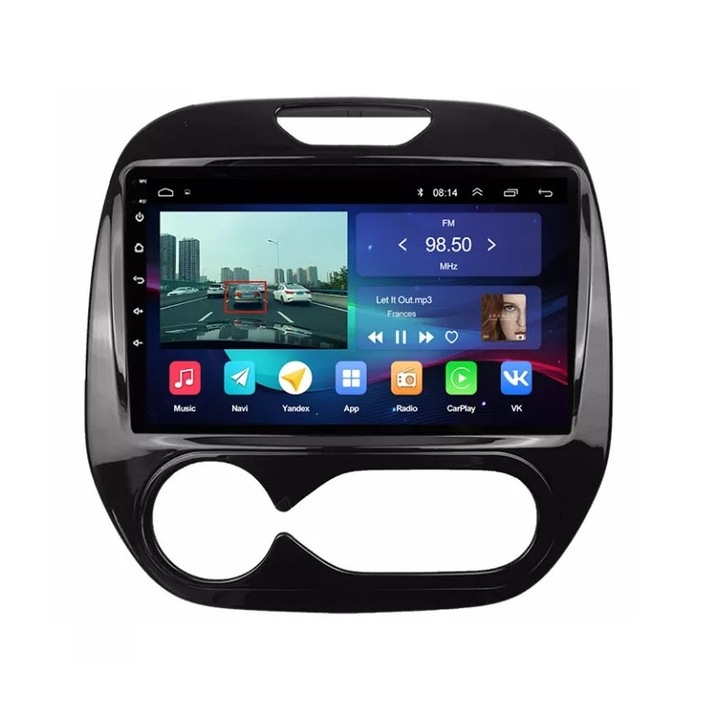 Navigatie Renault Captur 2016 - 2019, 4 GB RAM si 64 GB ROM, Slot Sim 4G, Procesor Octa Core, Carplay, Sunet DSP, Android, Aplicatii, Usb, Wi Fi, Bluetooth