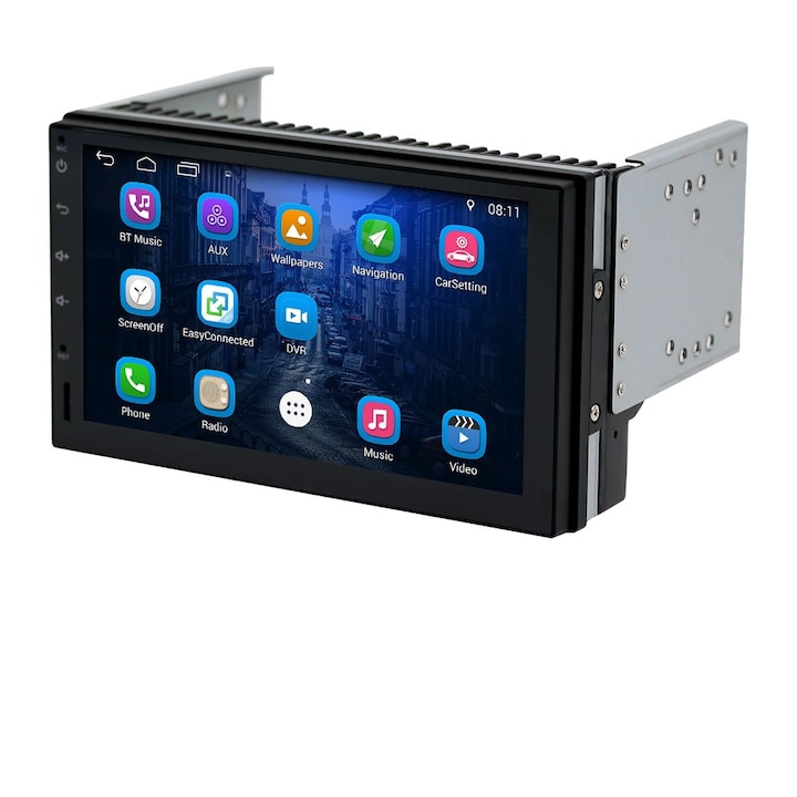 Navigatie auto universala android, Bluetooth, Aux, USB, 7 inch, 1GB RAM, 16 GB ROM si camera marsarier