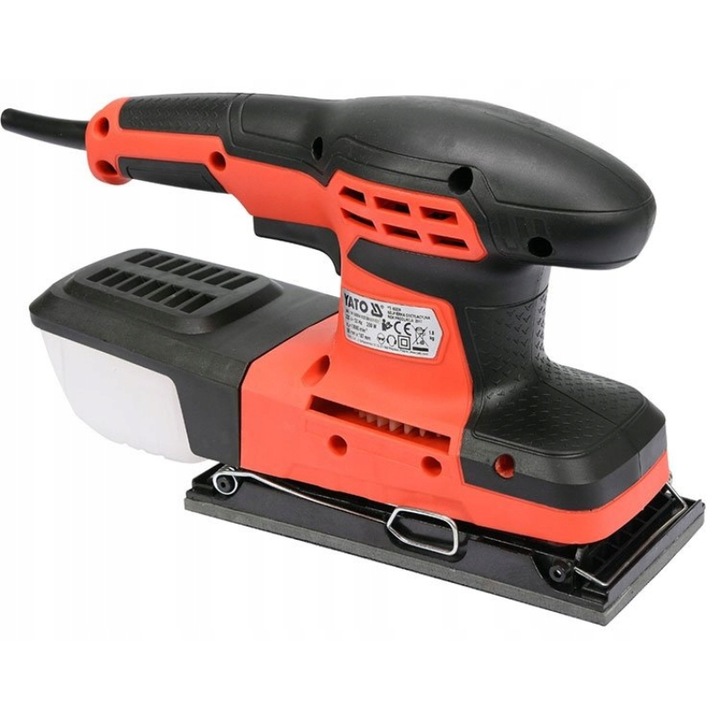 Slefuitor orbital Yato YT-82230, 260 W, 6 coli abrazive, 90 x 187 mm, 13000 rpm, Portocaliu/Negru