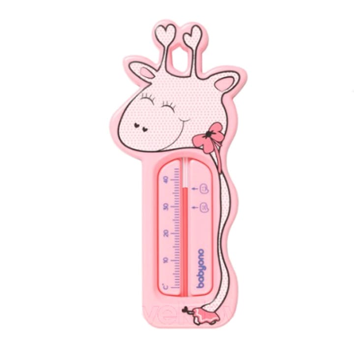 Hőmérő 0+ hónapos babának BabyOno Girafa 775/01, rózsaszín
