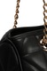 Lucky Bees, Geanta de umar cu bareta din lant si aspect matlasat, Negru