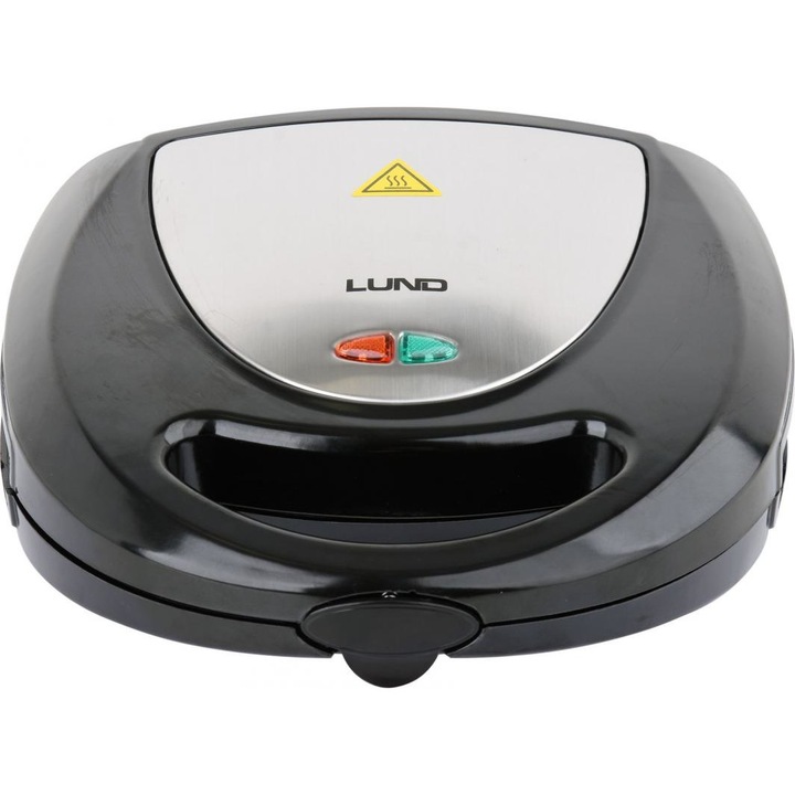 Sandwich-maker Lund T67525, 760 wati, placi detasabile, negru