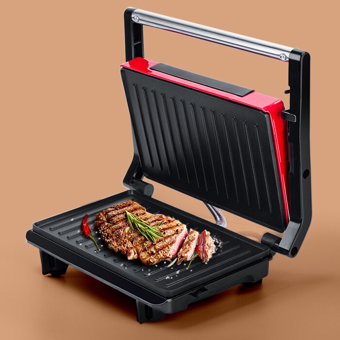 Sandwichmaker Aigostar 30HHH, 750 W, otel inoxidabil, rosu eMAG.ro