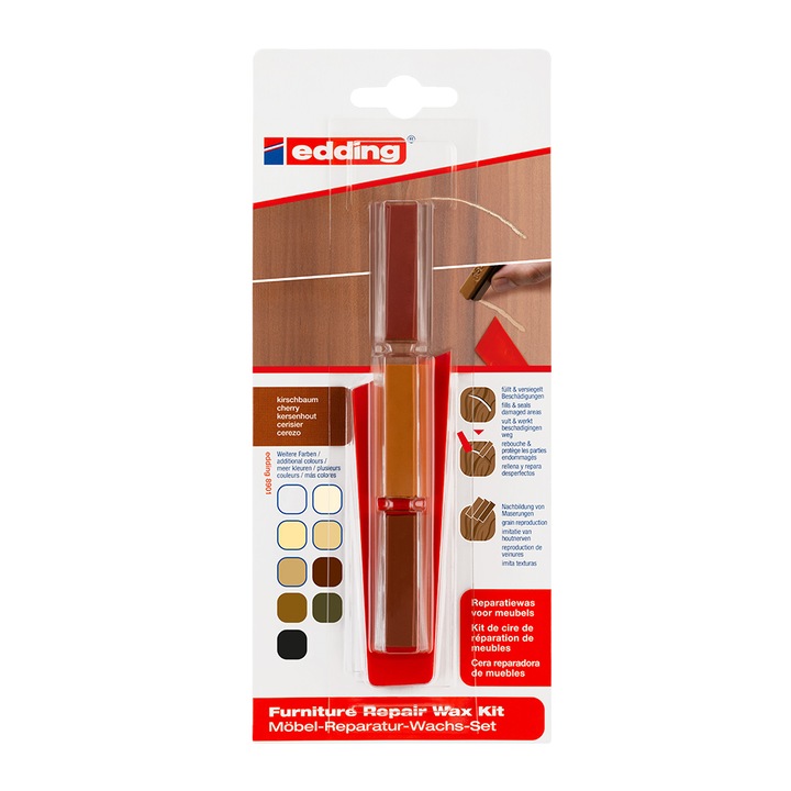 Kit Edding 8901, ceara pentru reparatii mobila, cires