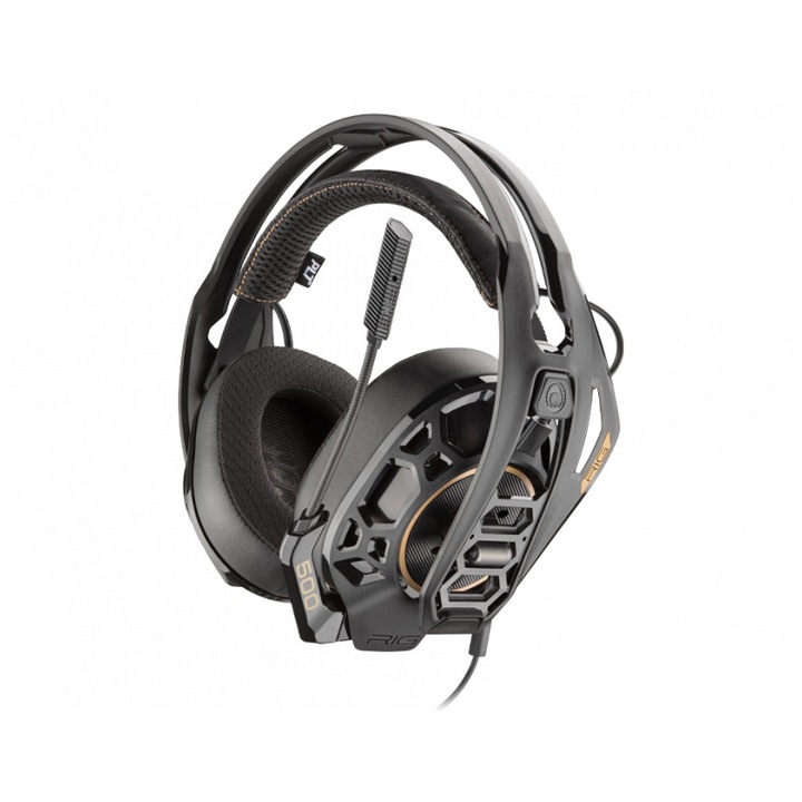 Геймърски слушалки Plantronics RIG 500 PRO Esports Edition, Микрофон, Металик