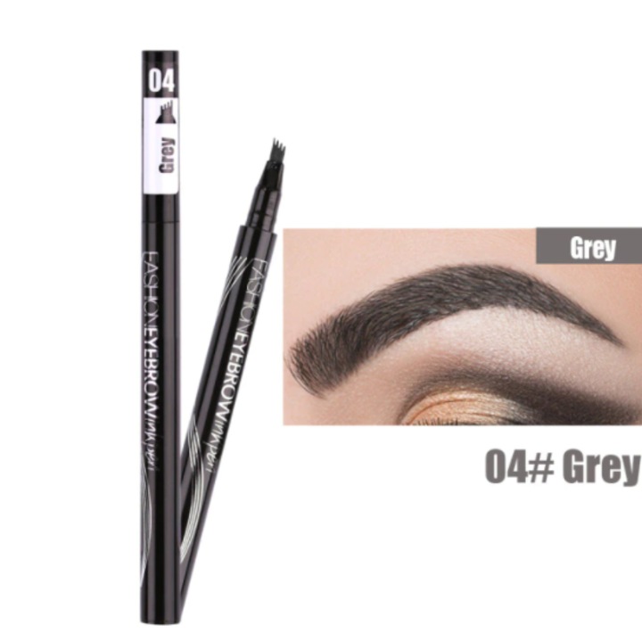 Creion pentru Sprancene, CRM, cu Efect Microblading Fir cu Fir, Be Perfect, Nuanta 04 Grey