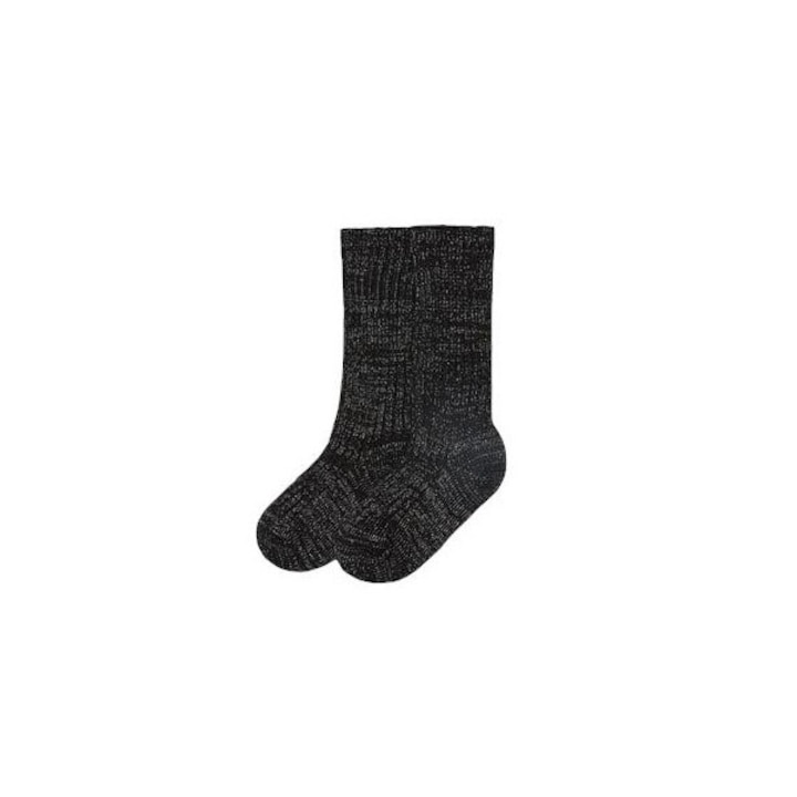 Детски високи чорапи с метална нишка, Zara Kids, черни, 9-10г