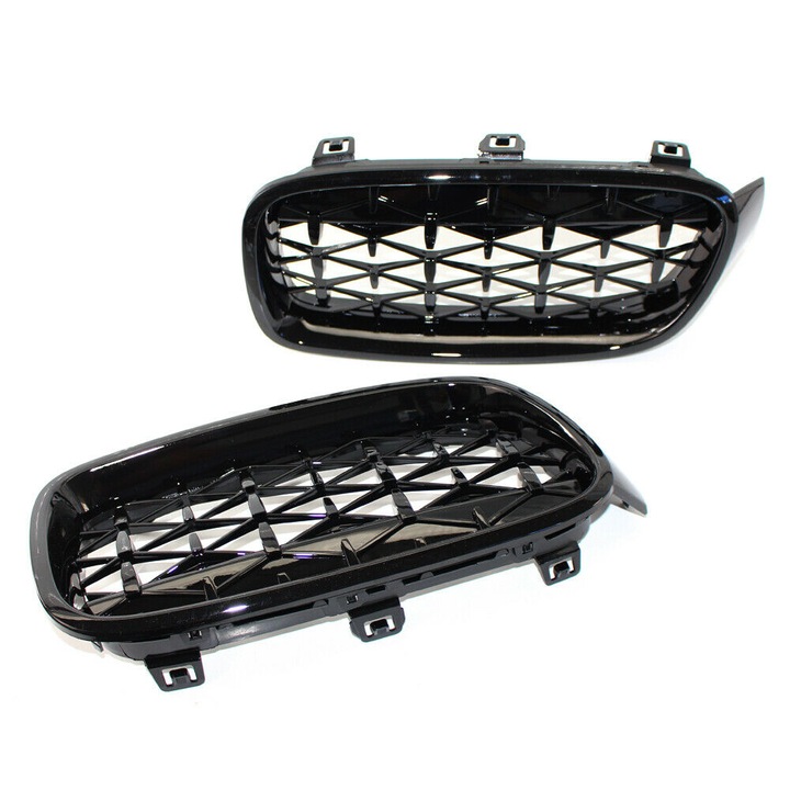 OEM Nari Diamond Style rács készlet, 2 db, BMW Series 3 F30 F31 2011 - 2019, fényes fekete​​​​​​​