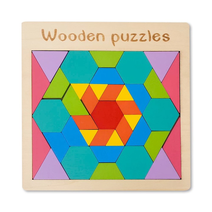 Puzzle din lemn - joc de logica si imaginatie PZ164