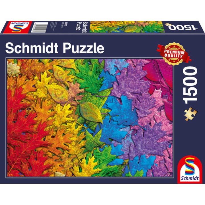 Puzzle 1500 piese - Colorful Leaves, Carton