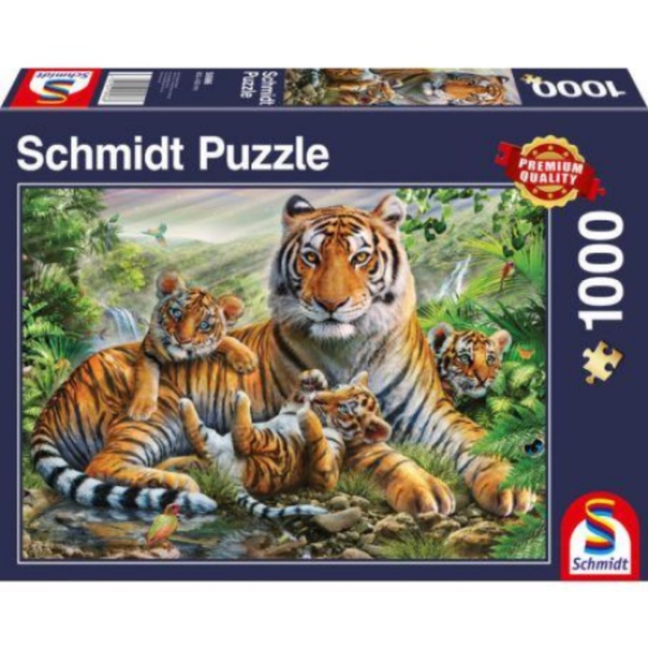 Schmidt 1000 db-os puzzle - Tiger and Cubs (58986)